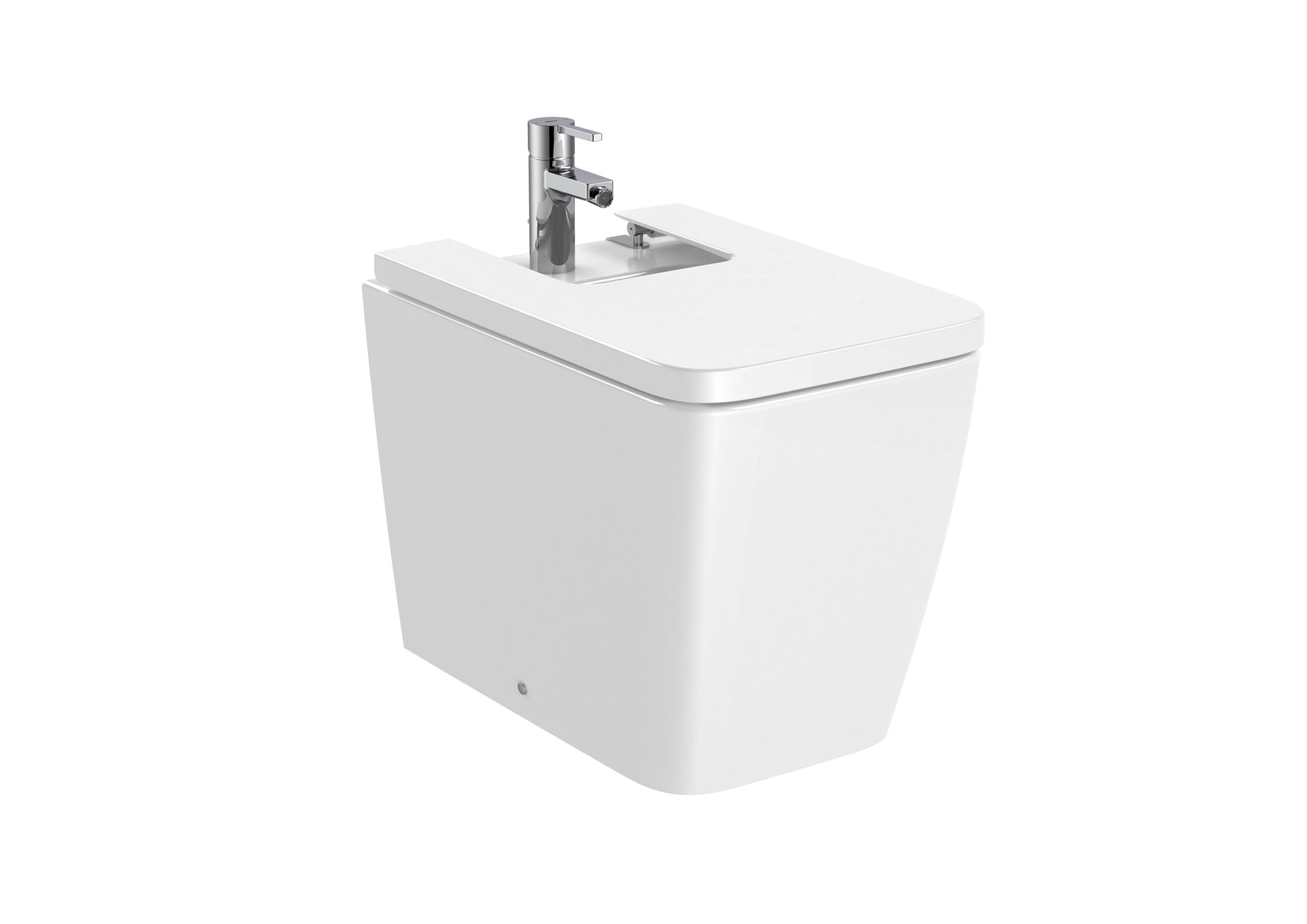 Roca Inspira Square Стоящо Биде Долепено до Стената White A357537000 - Stonea.BG