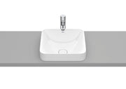 Roca Inspira SQUARE – Умивалник за вграждане в плот 37×37×7.5см White бял FINECERAMIC® A32753R000