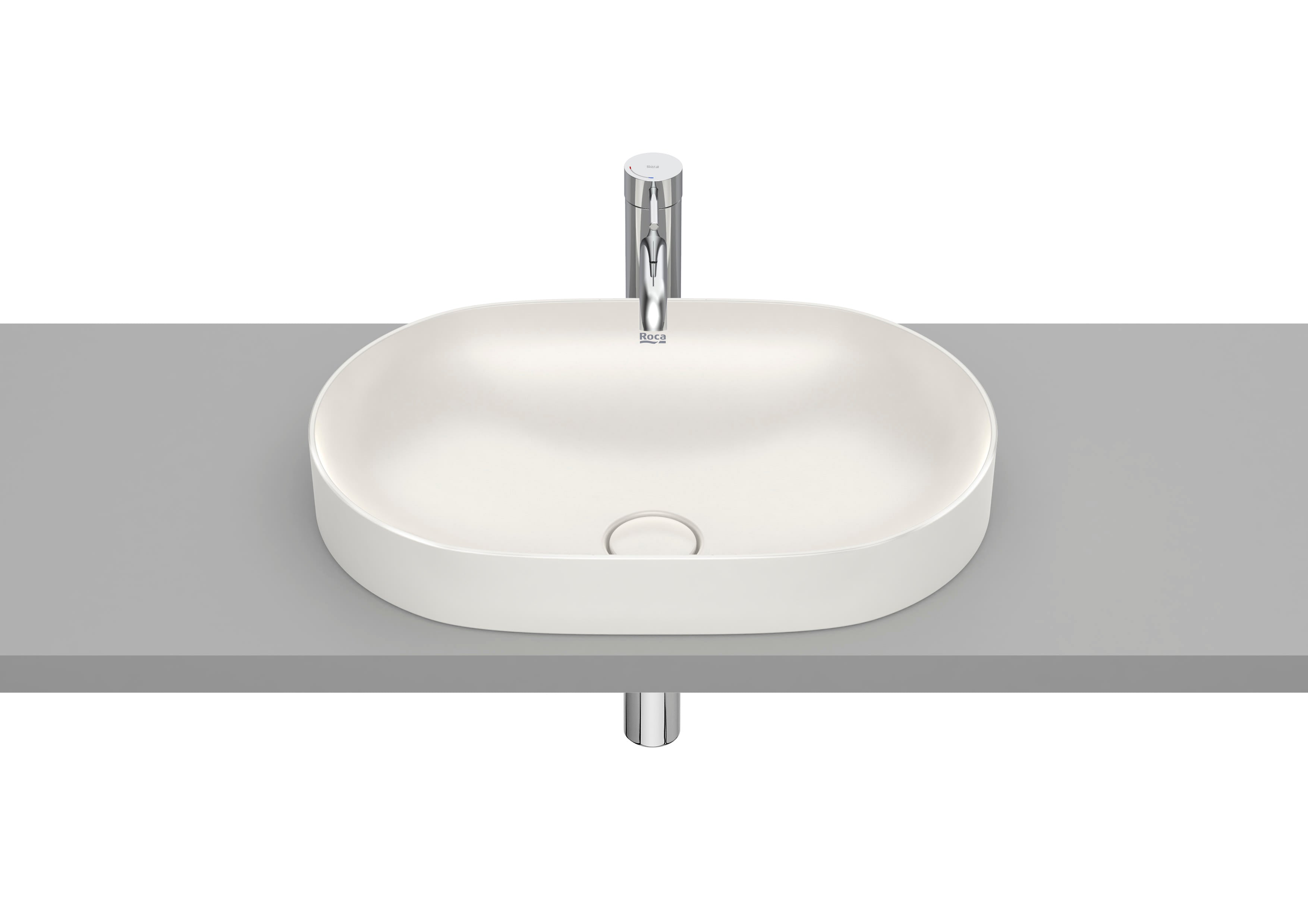 Roca Inspira Умивалник за Вграждане в Плот FINECERAMIC® Овална White A327527000 - Stonea.BG