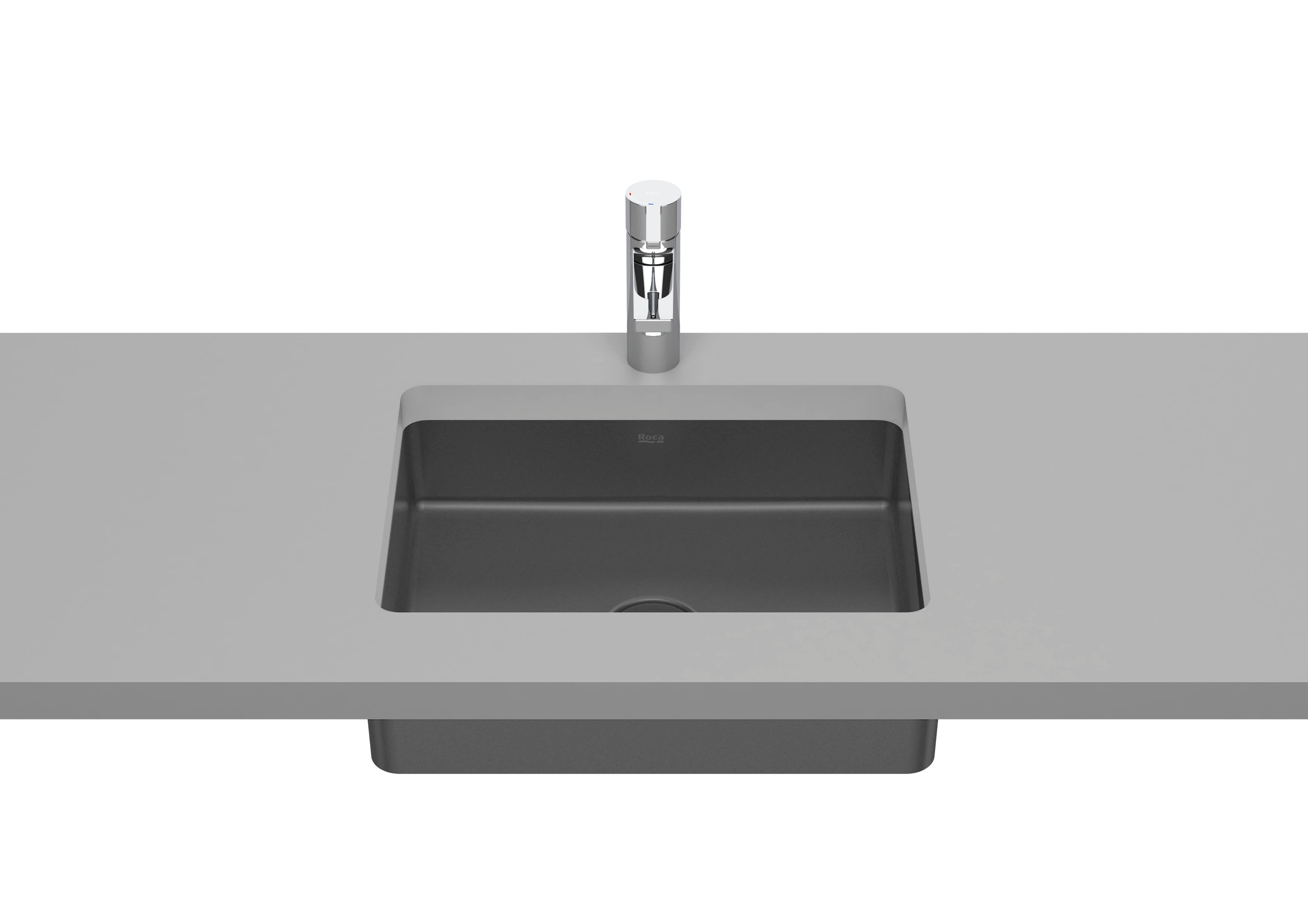 Roca Inspira SQUARE – Умивалник под плот 49.4×39×14см White бял FINECERAMIC® A327536000