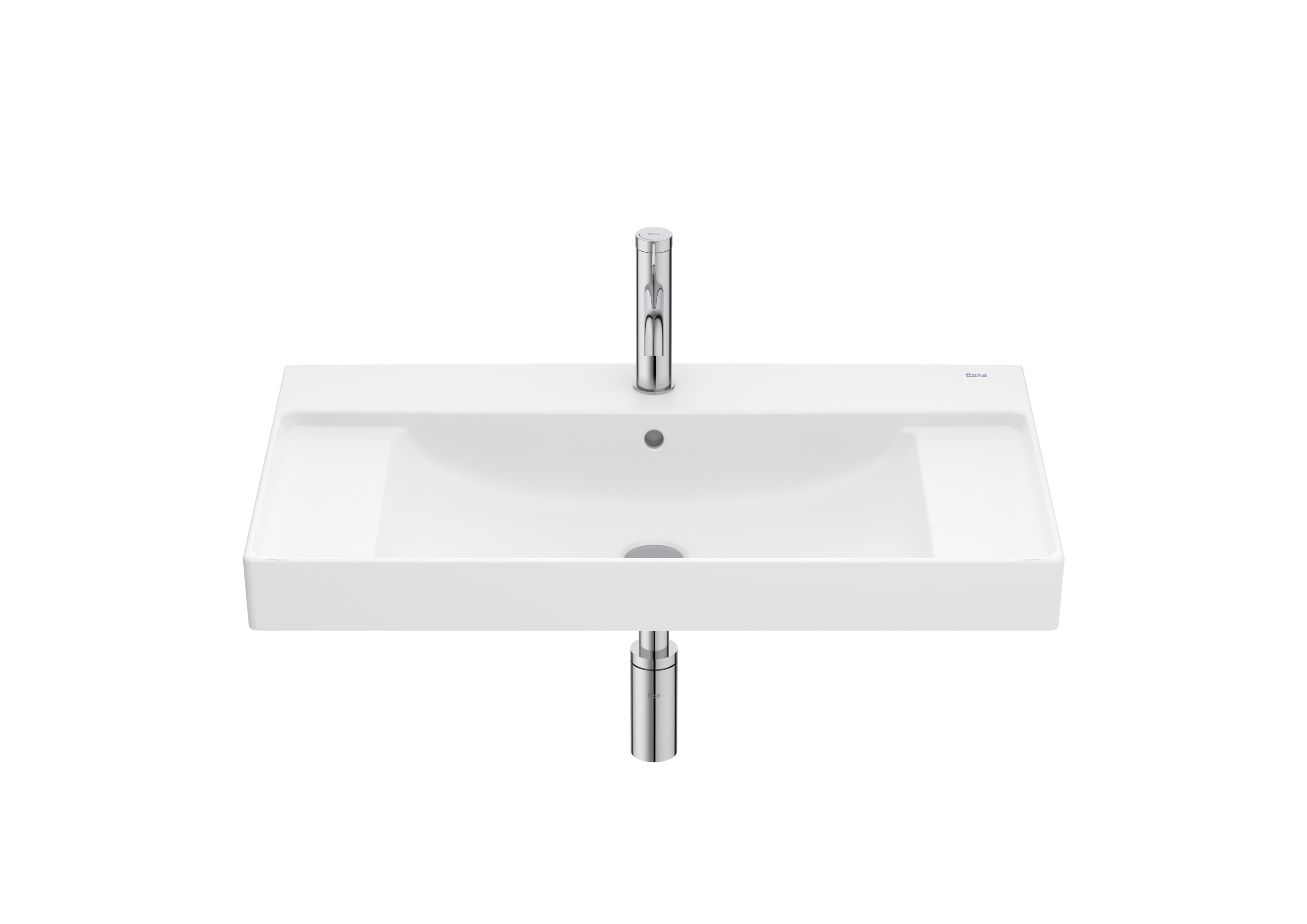 Roca ONA – Умивалник за стенен монтаж 80×46×16см Glossy White бял гланц A32768H000
