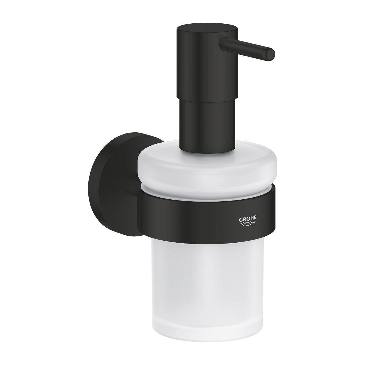 GROHE Essentials Дозатор за Течен Сапун с Държач Matte Black 1022572430 - Stonea.BG