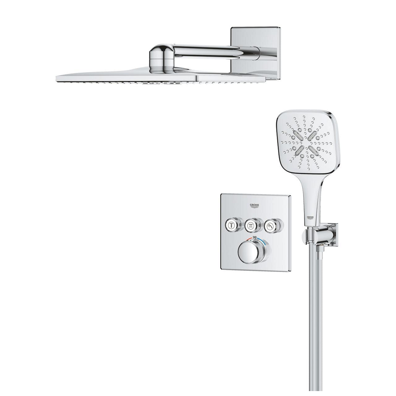 GROHE SmartControl Rainshower Cube Комплект за Rapido Shower Frame 10 399 800 00 - Stonea.BG