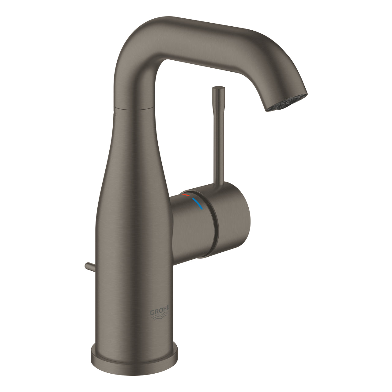 GROHE Essence I Смесител Умивалник M с Pop-up Brushed Hard Graphite 24173AL1 - Stonea.BG