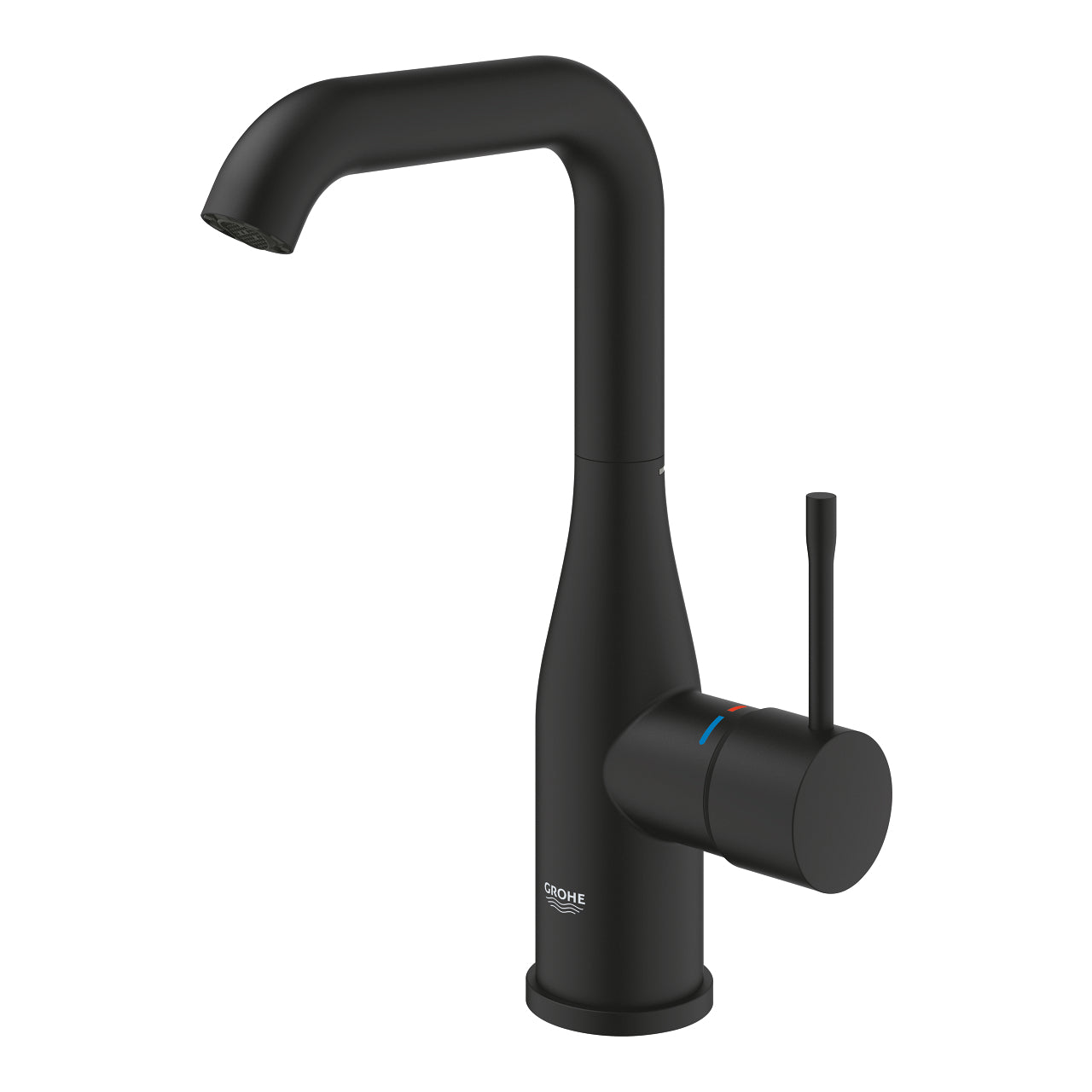 GROHE Essence I Смесител Умивалник L Гладко Тяло Matte Black 24177KF1 - Stonea.BG