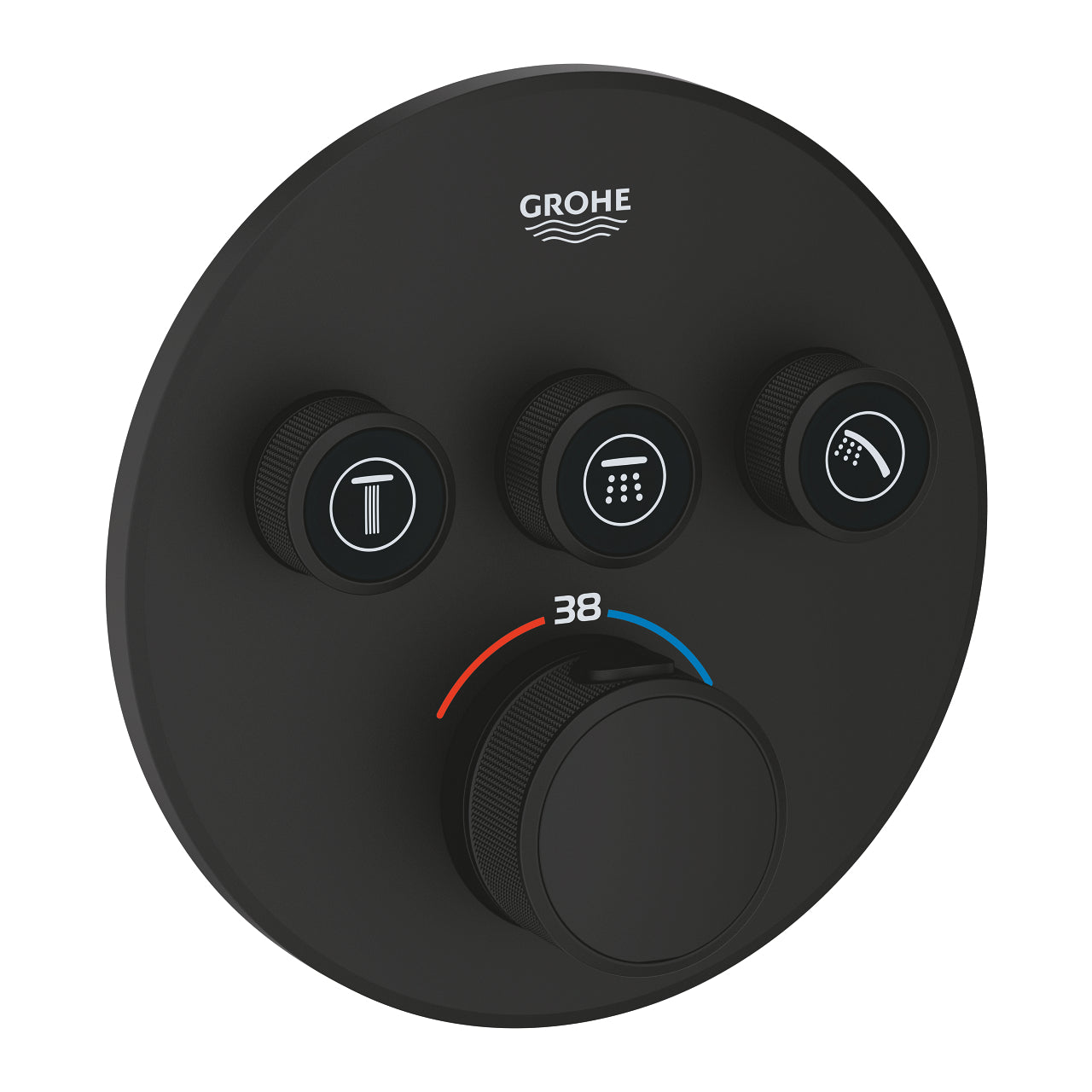 GROHE Grohtherm SmartControl Термостат Вграждане 3 Извода Matte Black 29508KF0 - Stonea.BG