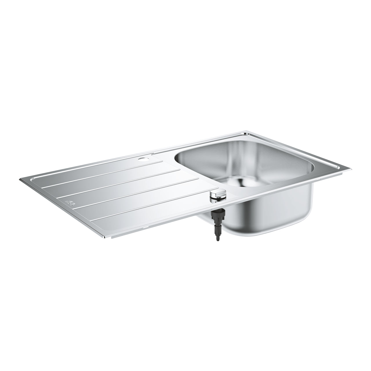 GROHE K200 Кухненска Мивка Неръждаема Стомана с Плот за Отцеждане 1 Купа 86x50cm 31552SD1 - Stonea.BG