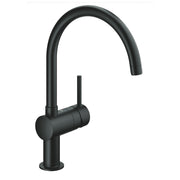 GROHE Minta Кухненски Смесител C-чучур Завърта 0°/150°/360° Velvet Black 32917KS0 - Stonea.BG