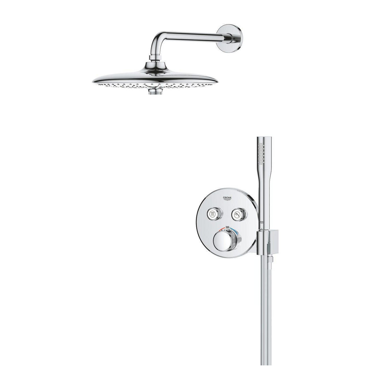 GROHE Grohtherm SmartControl + Euphoria 260 Комплект вграждане 34 867 000 - Stonea.BG