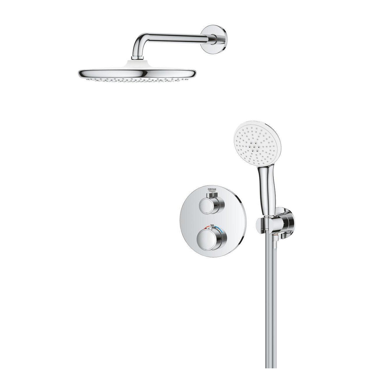 GROHE Grohtherm + Tempesta 250 Комплект вграждане 34 872 000 - Stonea.BG