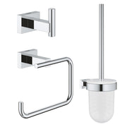 GROHE Essentials Cube Аксесоари 3 в 1 Тоалетна Четка 40 757 001 - Stonea.BG