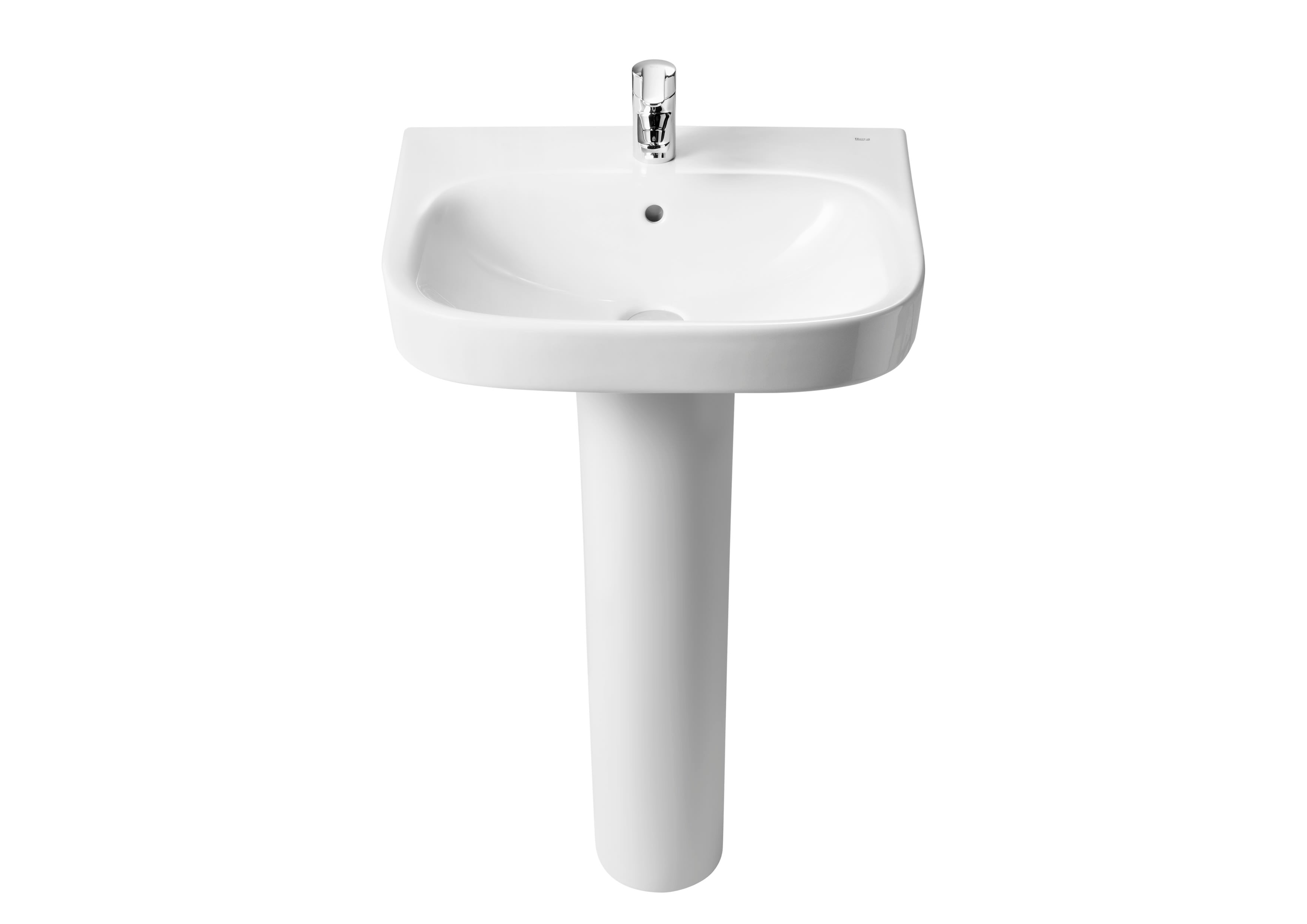 Roca Умивалник за Стенен Монтаж Правоъгълна 3 Отвора Glossy White A325995000 - Stonea.BG