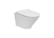 Roca The Gap Round Окачена компактна тоалетна чиния Rimless овална White A3460NB000