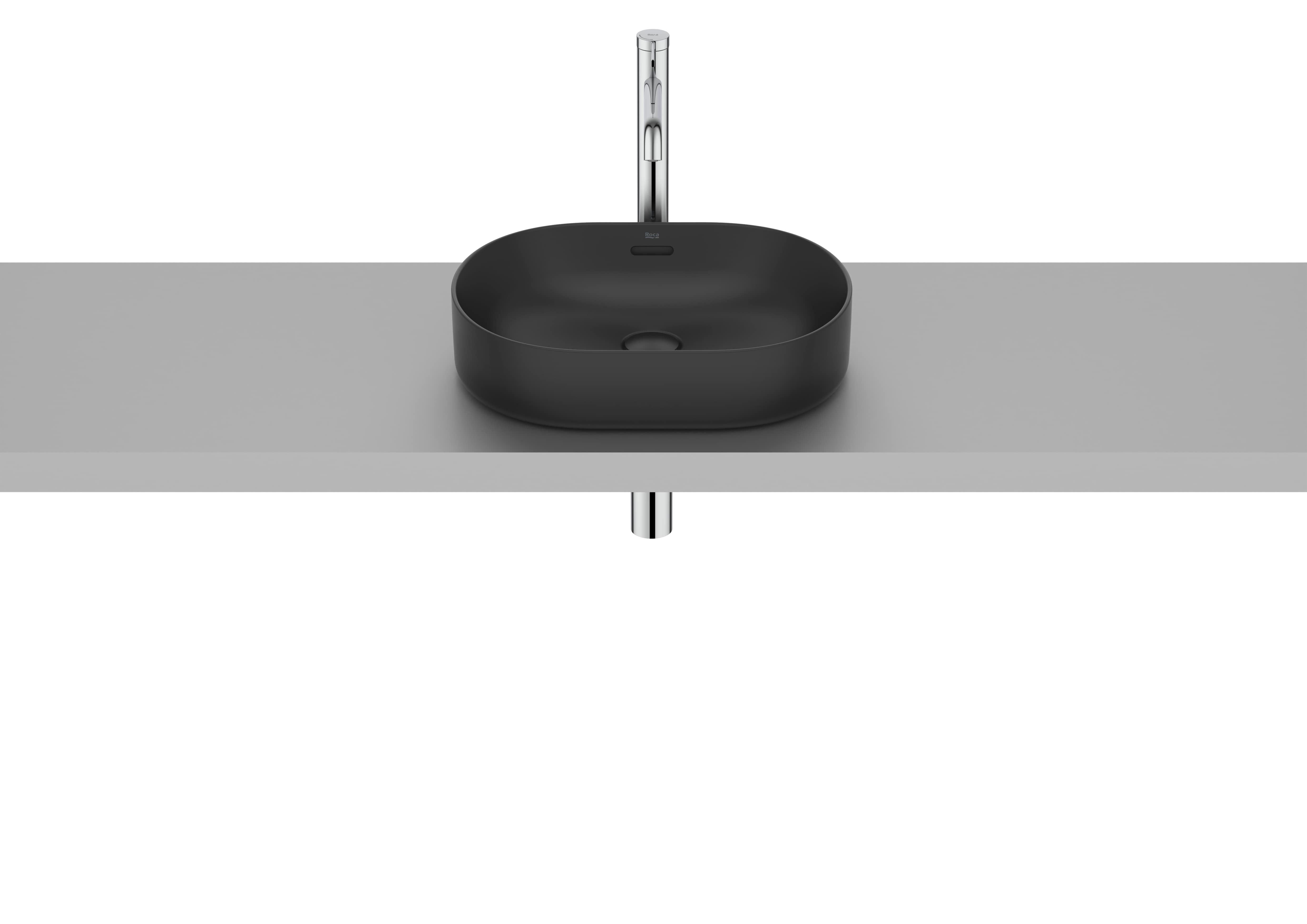Roca Meridian – Овален умивалник върху плот 46×36.5×10.7см White бял FINECERAMIC® A327748000