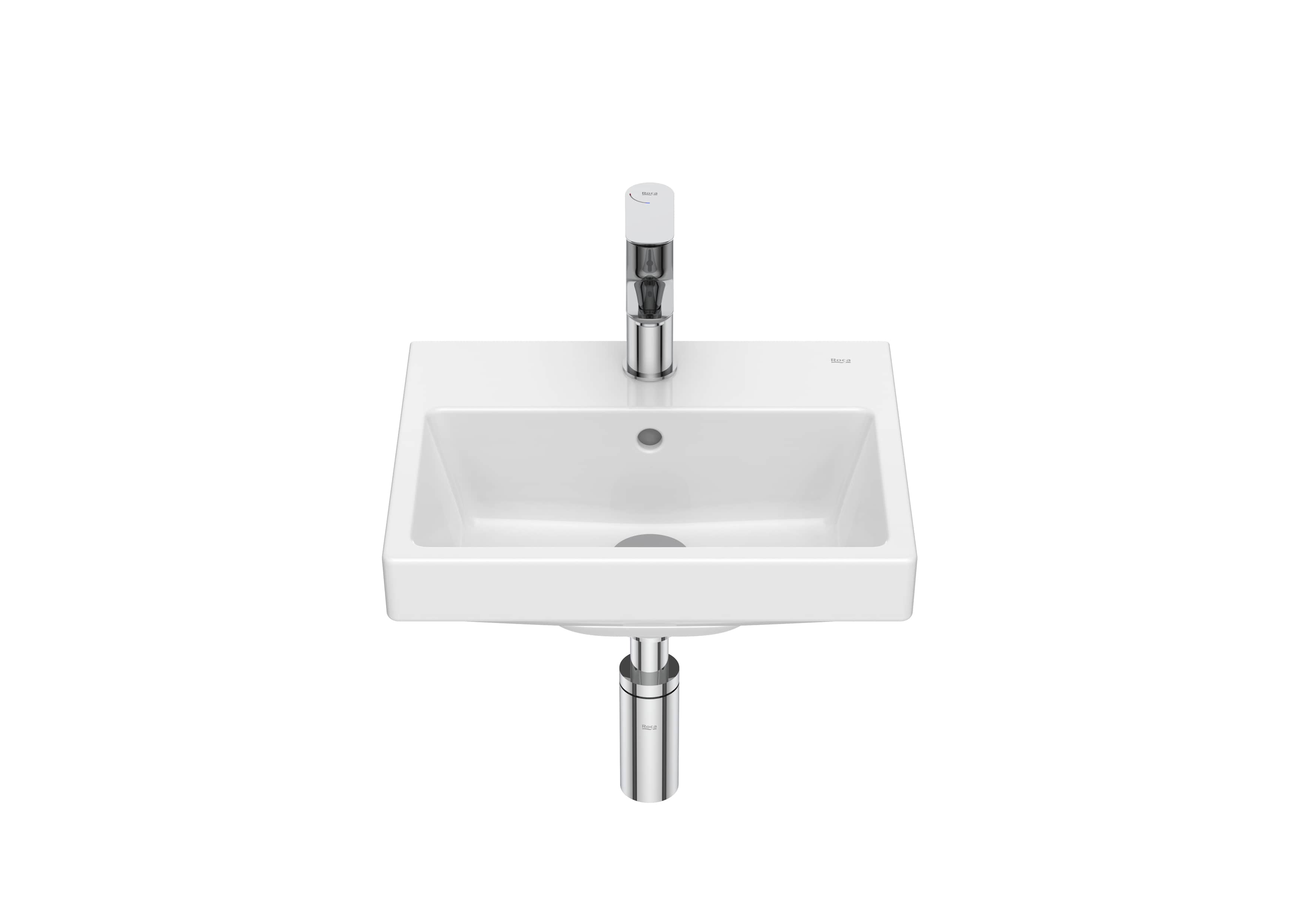 Roca The Gap Компактен стенен умивалник 40×32см White A3270YX000