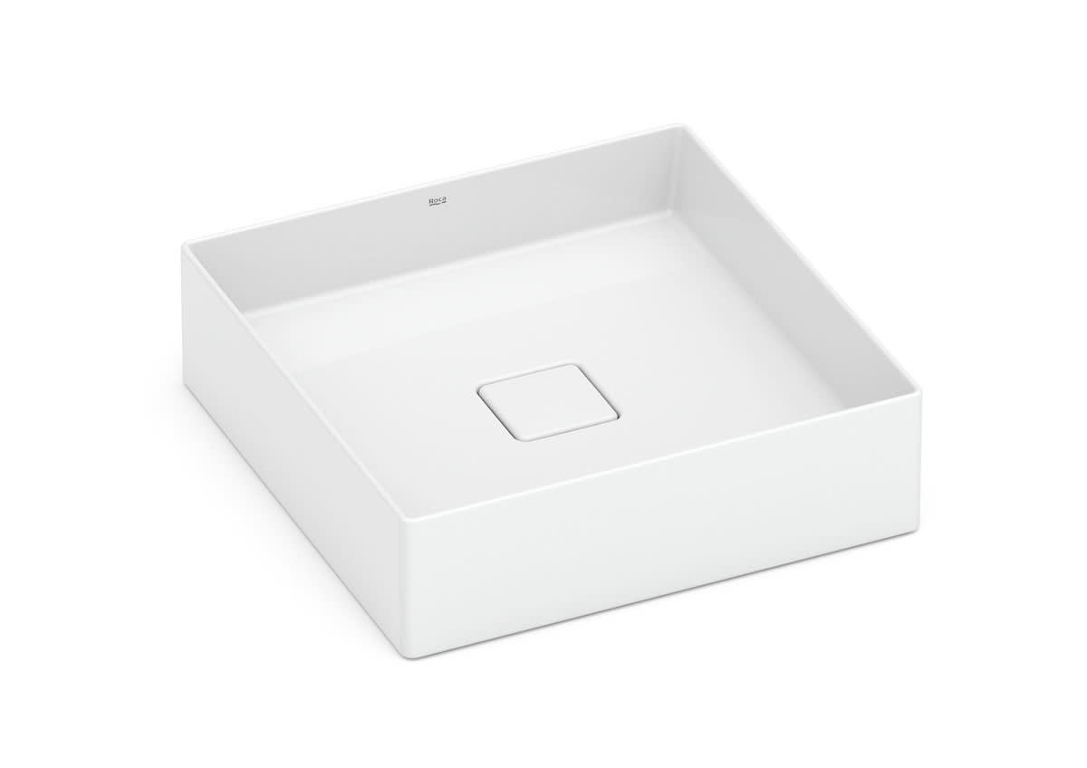 Roca Terra – Умивалник върху плот 40×40×12.5см White бял FINECERAMIC® A32787Y000