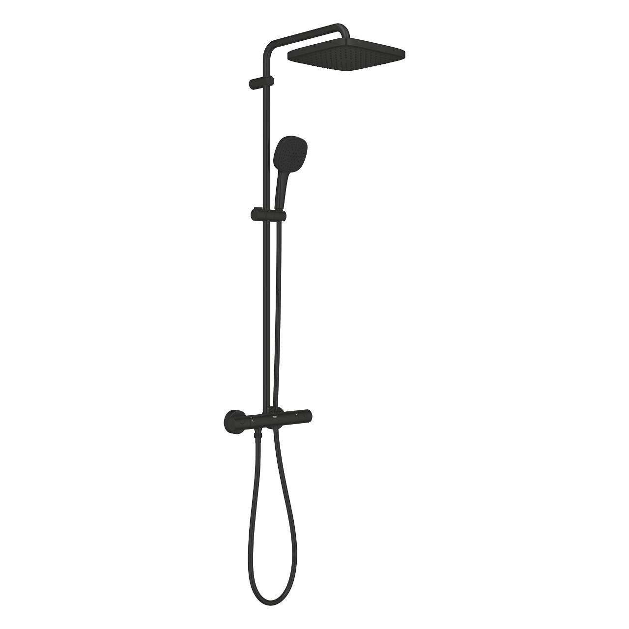 GROHE Tempesta Cube 250 Душ Система с Термостат Matte Black 266892431 - Stonea.BG