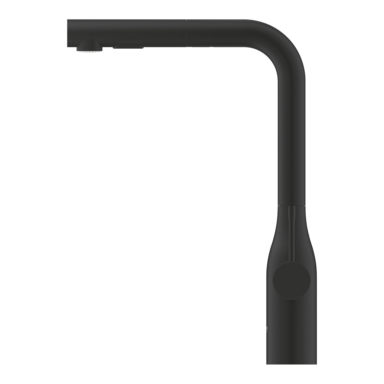 GROHE Essence Кухненски Смесител L-чучур Издърпващ Двоен Душ-Спрей Matte Black 30504KF0 - Stonea.BG
