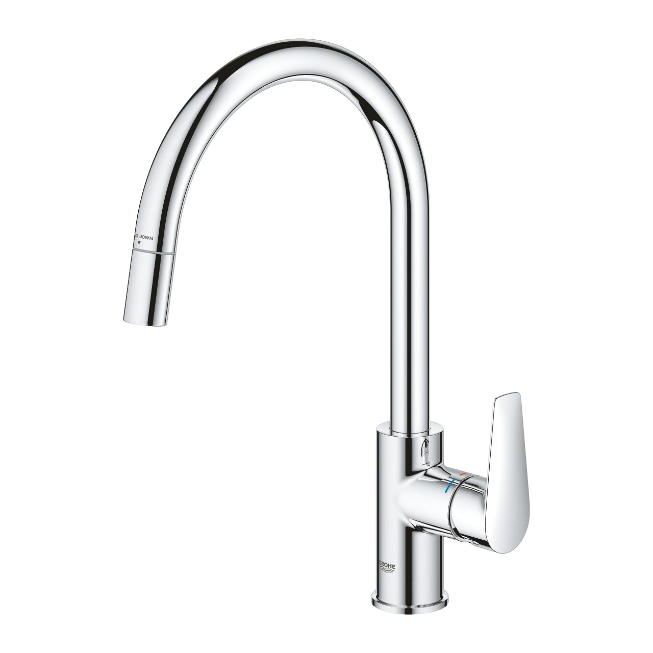 GROHE Bauedge Кухненски Смесител Висок Издърпващ Се Чучур Завърта 360° Chrome 30536000 - Stonea.BG