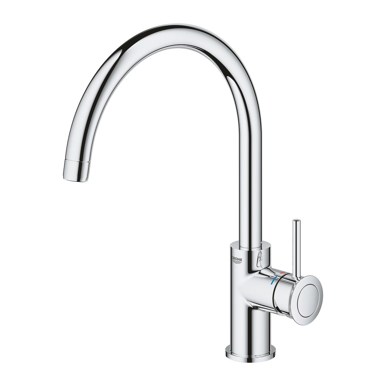 GROHE Bauclassic Кухненски Смесител Висок Чучур Завърта 140° Chrome 30577000 - Stonea.BG