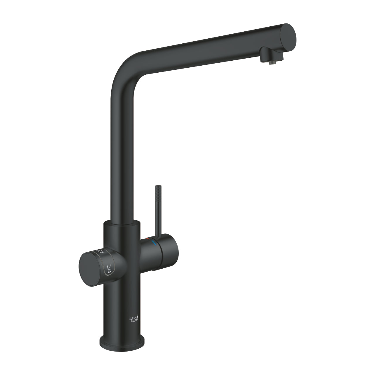 GROHE Blue Home Кухненски Смесител L-чучур Matte Black 31454KS1 - Stonea.BG