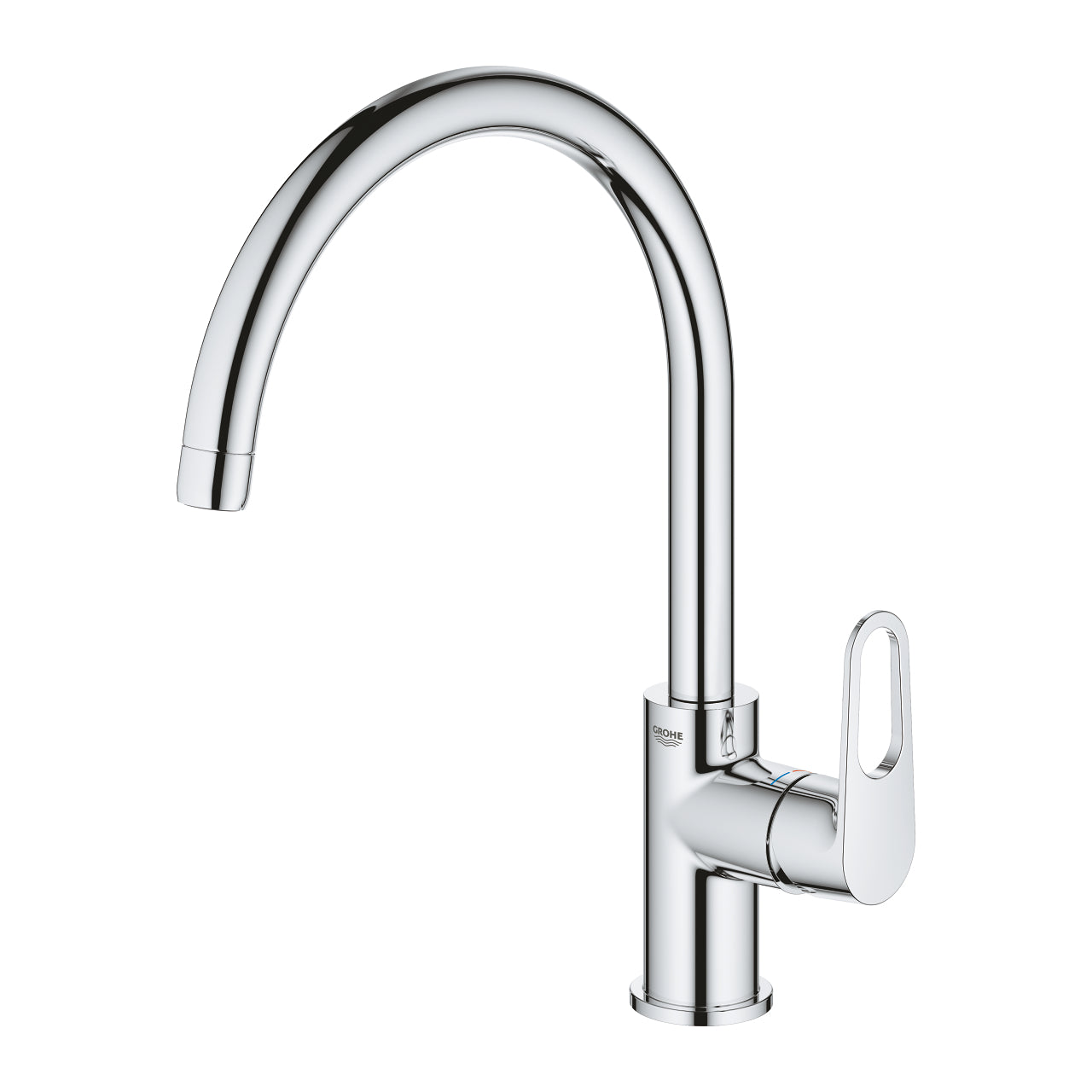 GROHE Bauflow Кухненски Смесител Висок Среден Чучур Завърта 140° Chrome 31538001 - Stonea.BG
