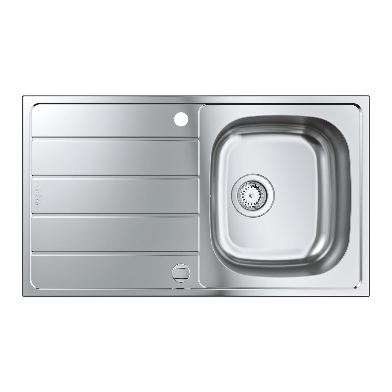 GROHE K200 Кухненска Мивка Неръждаема Стомана с Плот за Отцеждане 1 Купа 86x50cm 31552SD1 - Stonea.BG