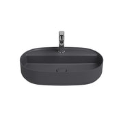 Isvea INFINITY Мивка върху плот Елипса 60×40×12см Anthracite антрацит графит мат 10NF650602C
