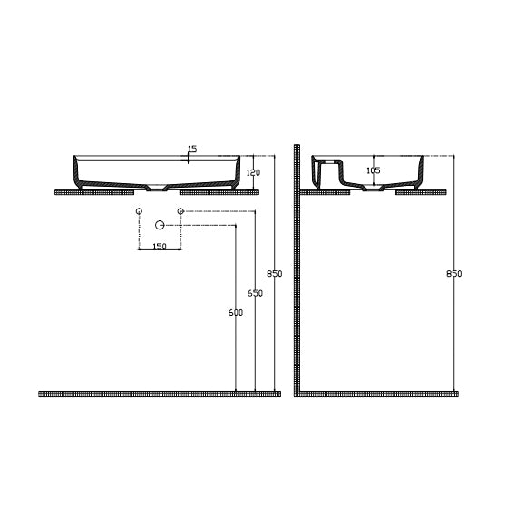 Isvea INFINITY Мивка върху плот Елипса 60×40×12см с отвор за смесител White Matt бял мат 10NF65060-2L