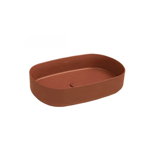 Isvea INFINITY Мивка върху плот Елипса 55×36×12см Terracotta теракота мат 10NF65055-2U