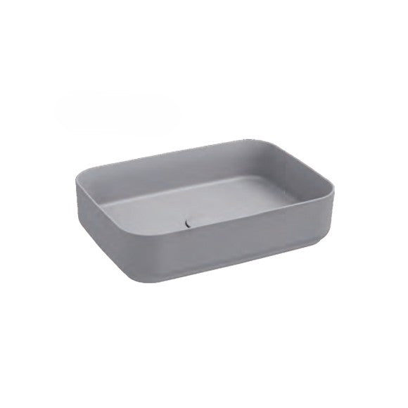 Isvea INFINITY Мивка върху плот Елипса 50×36см Stone Grey светло сив мат 10NF65050-2V