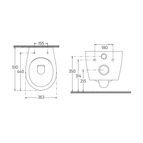 Isvea SENTIMENTI Капак Soft-Close Slim забавено падане Anthracite Антрацит мат 40D40522I-S